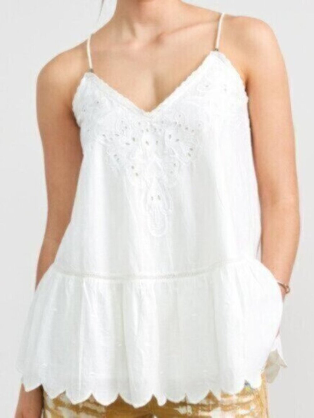 Anthropologie Letmebe Lace Peplum Tank - new with tags